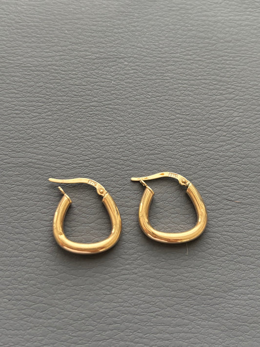 Vintage 9k Gold Hoops