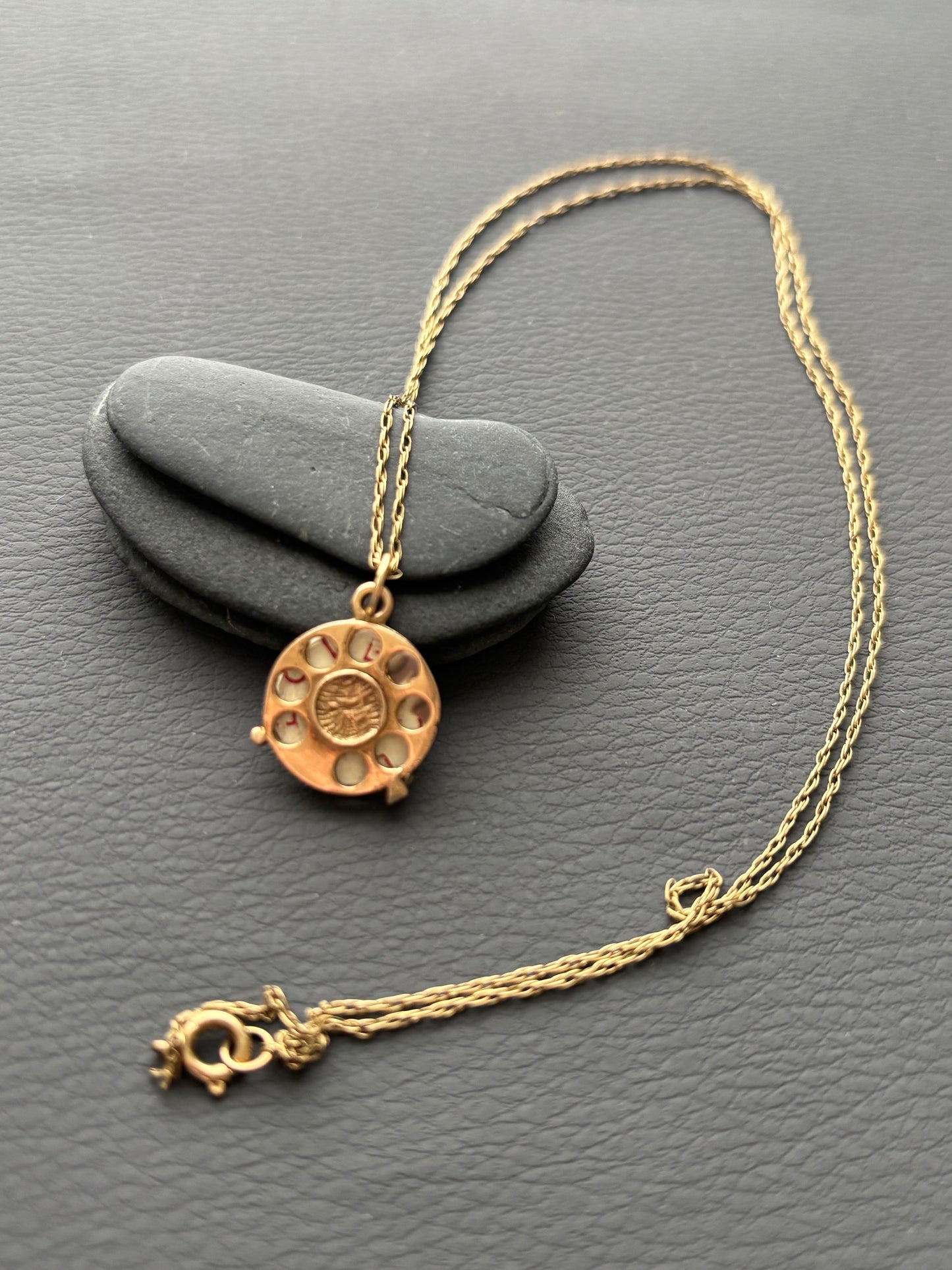 LOVE Telephone Charm Necklace 9k Gold