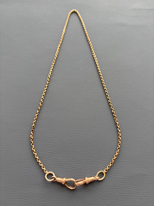 Antique 9k Gold Guard Chain Necklace