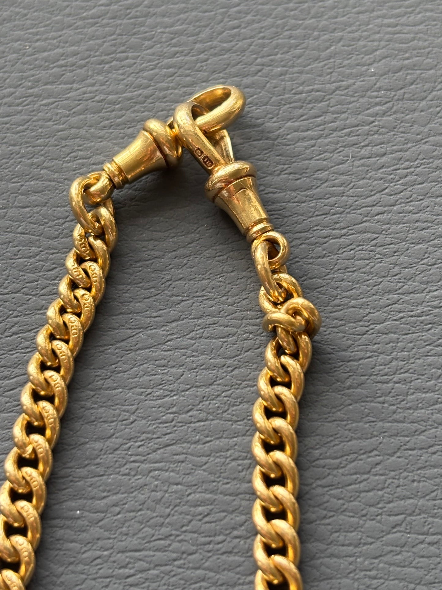 18k Gold Watch/ Albert Chain T-bar Necklace