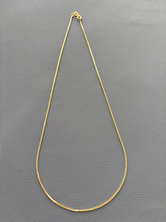 Vintage 18k Gold Herringbone Link Chain Necklace