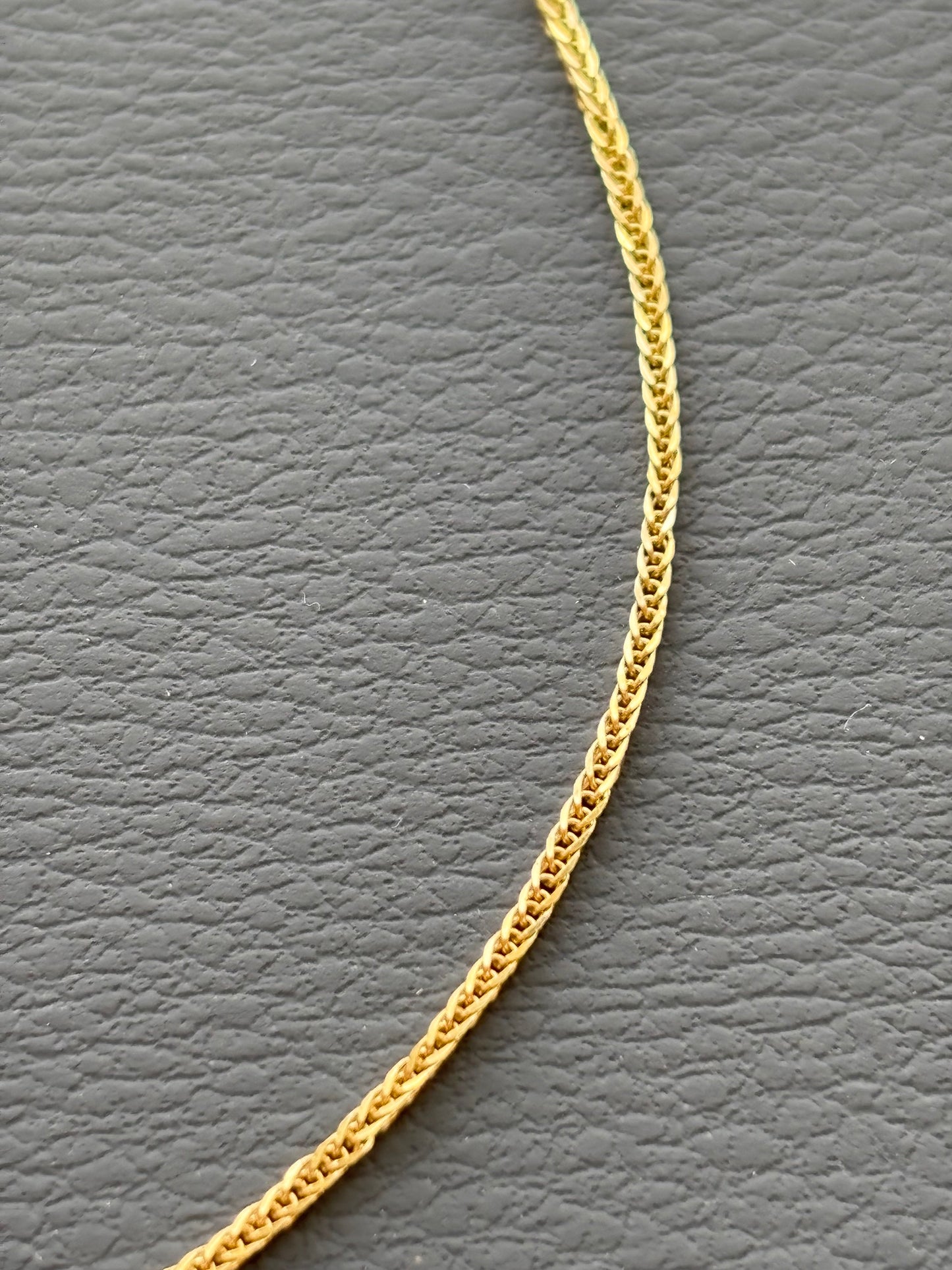 Vintage 18k Gold Herringbone Link Chain Necklace
