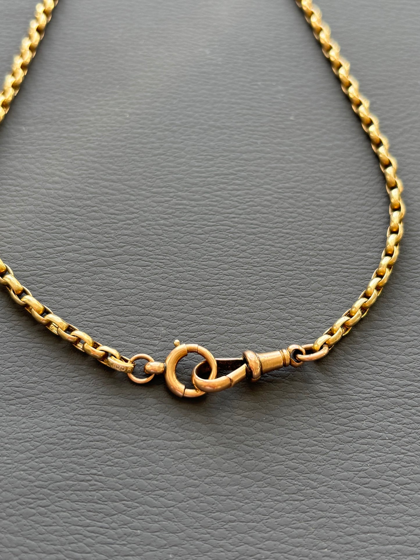 Antique 9k Gold Guard Chain Necklace