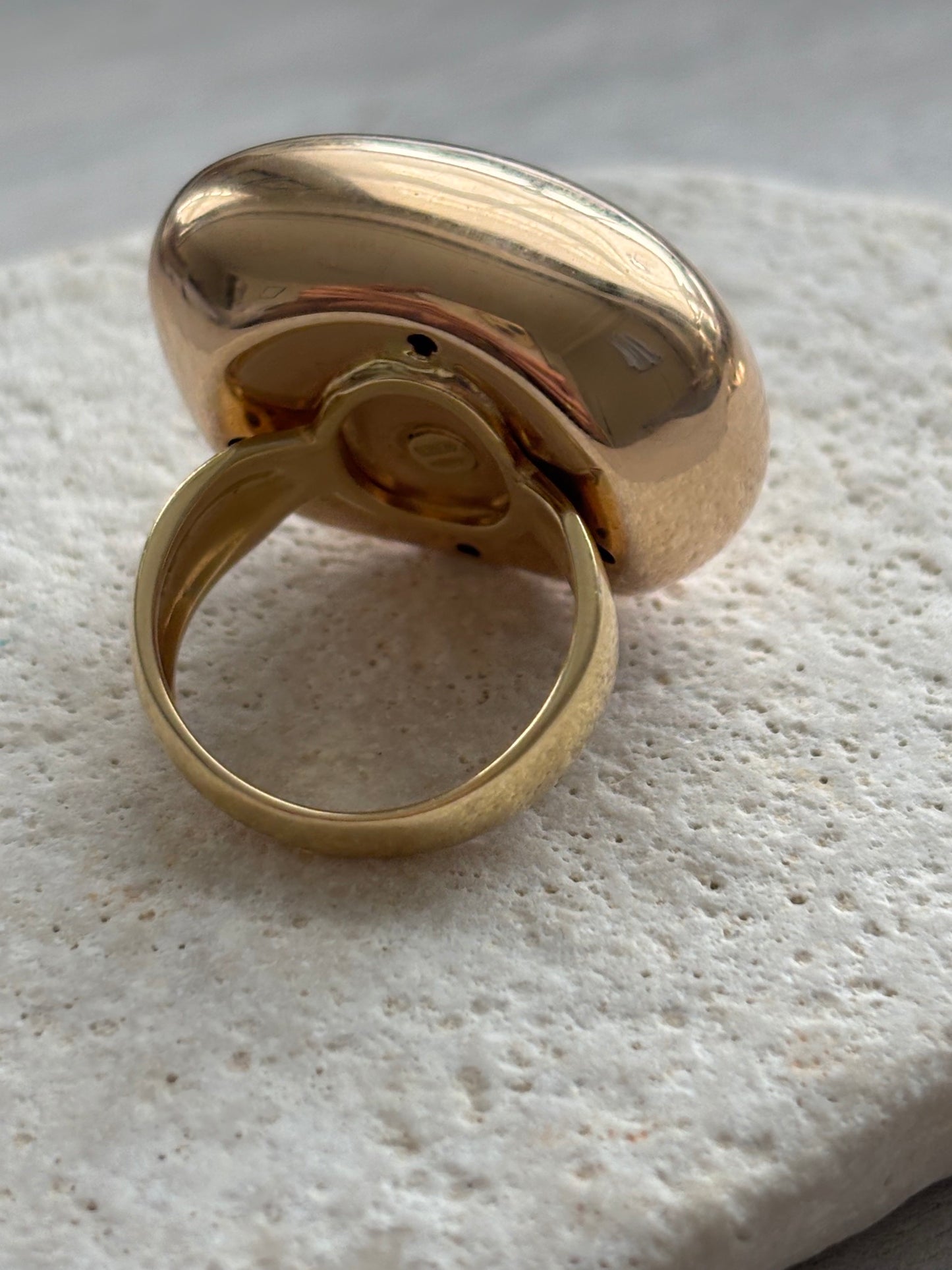 Stunning 18k Gold Italian Bombe Ring