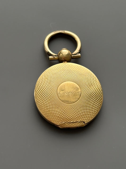 Antique 14k Gold Locket Pendant 1834