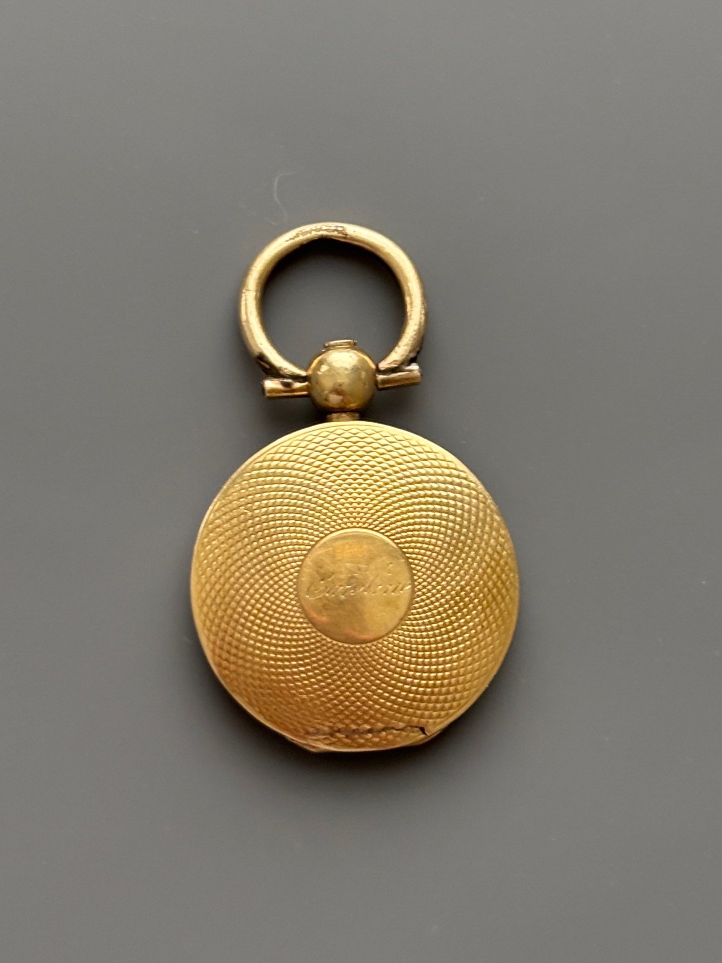 Antique 14k Gold Locket Pendant 1834