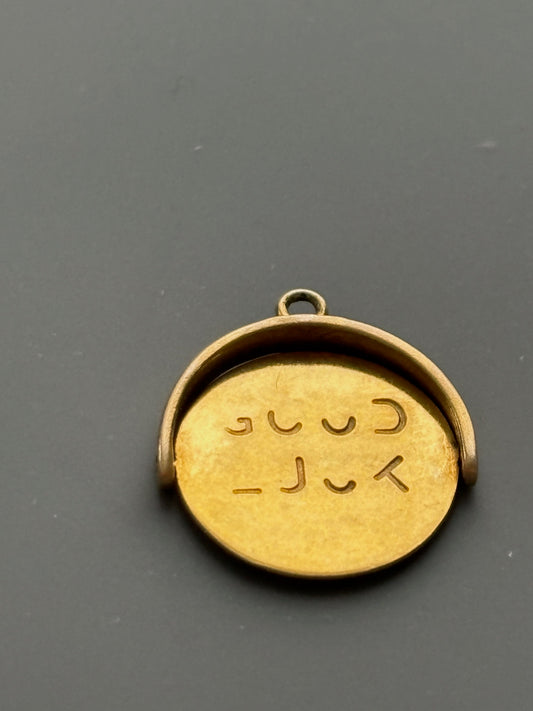9k Gold Georg Jensen Good Luck Spinner Charm 1964