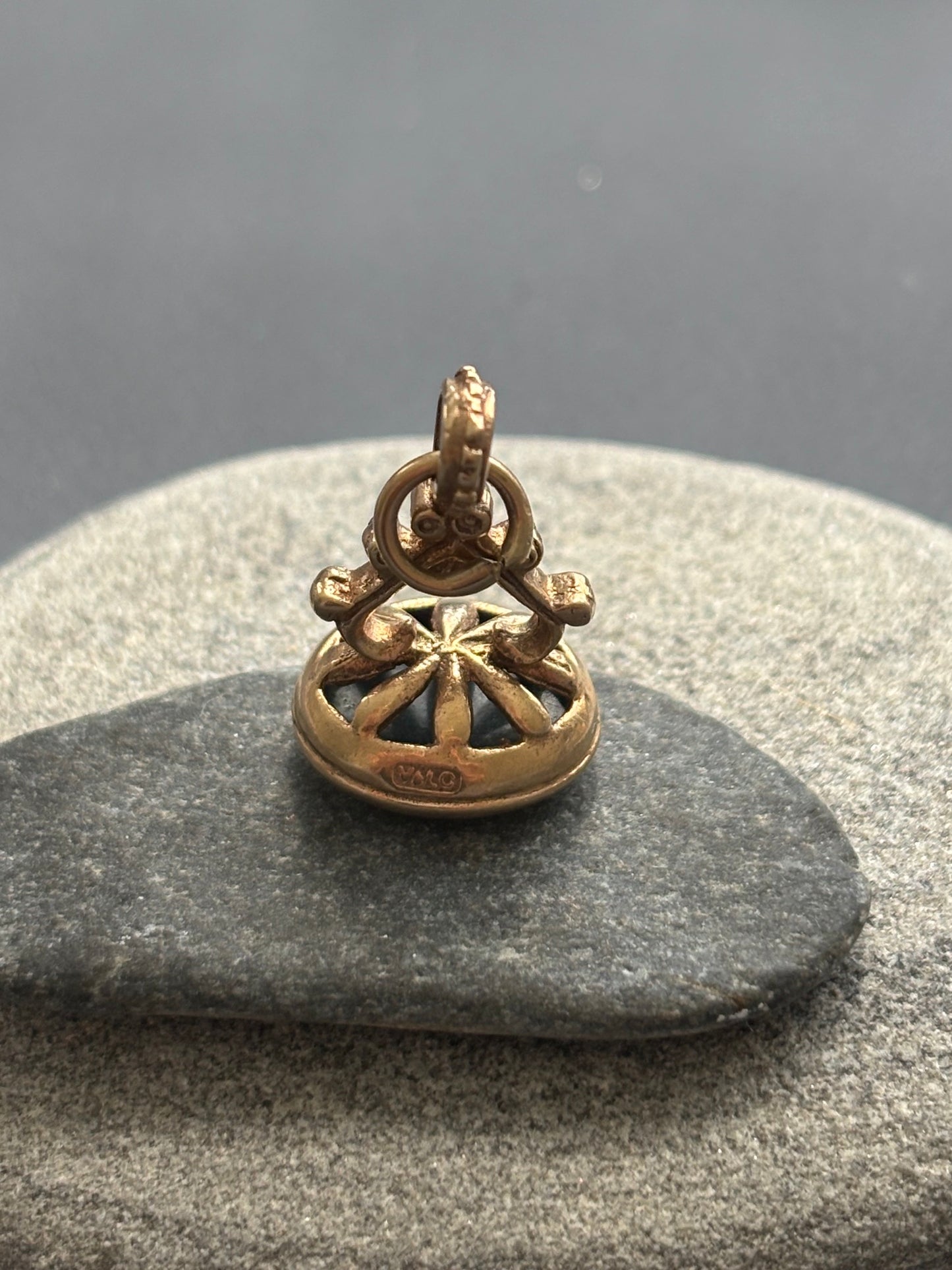 Vintage 9k Gold Fob w/ Bloodstone Intaglio