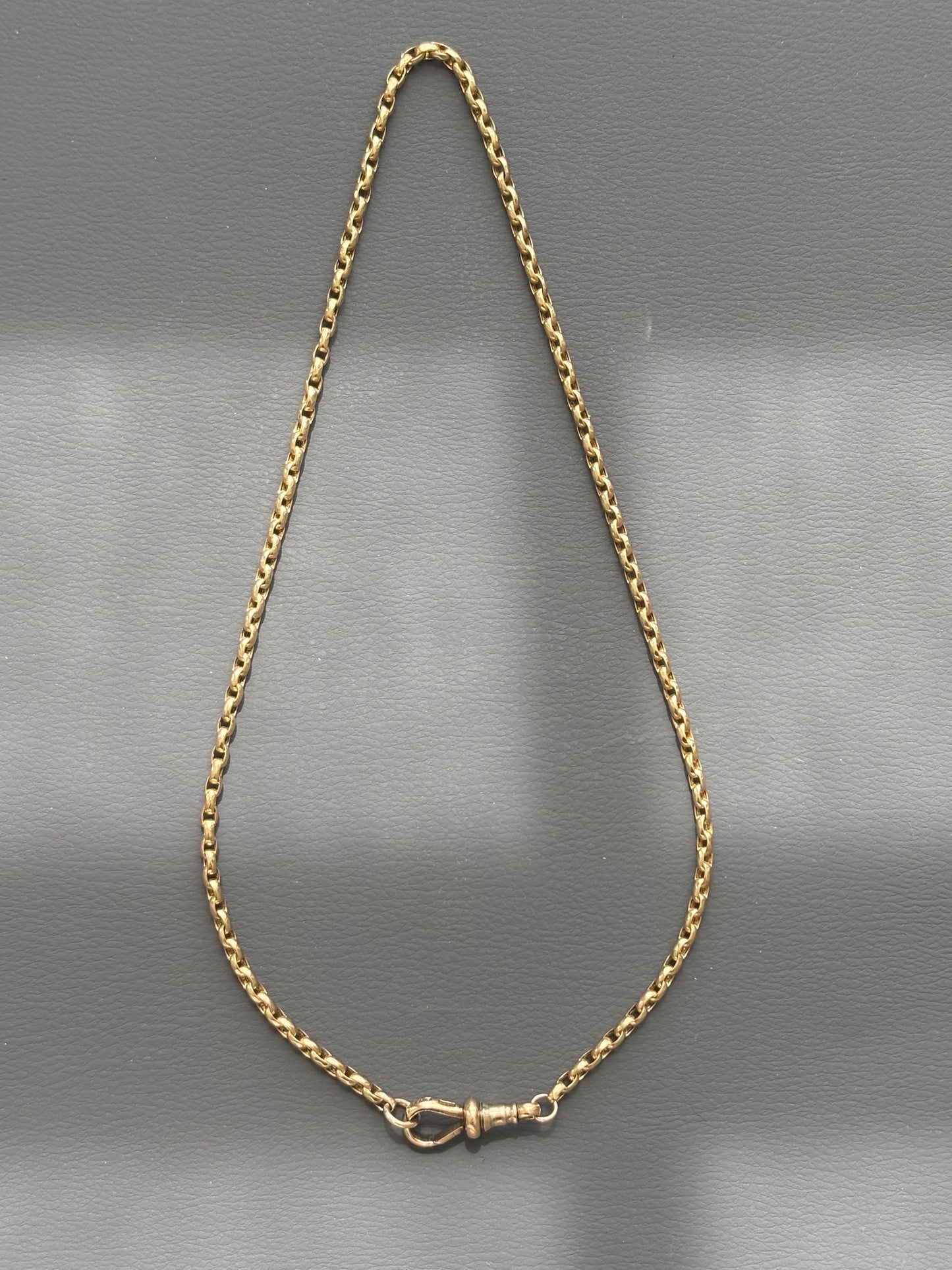 Antique 9k Gold Guard Chain Necklace w/ Dog Clip
