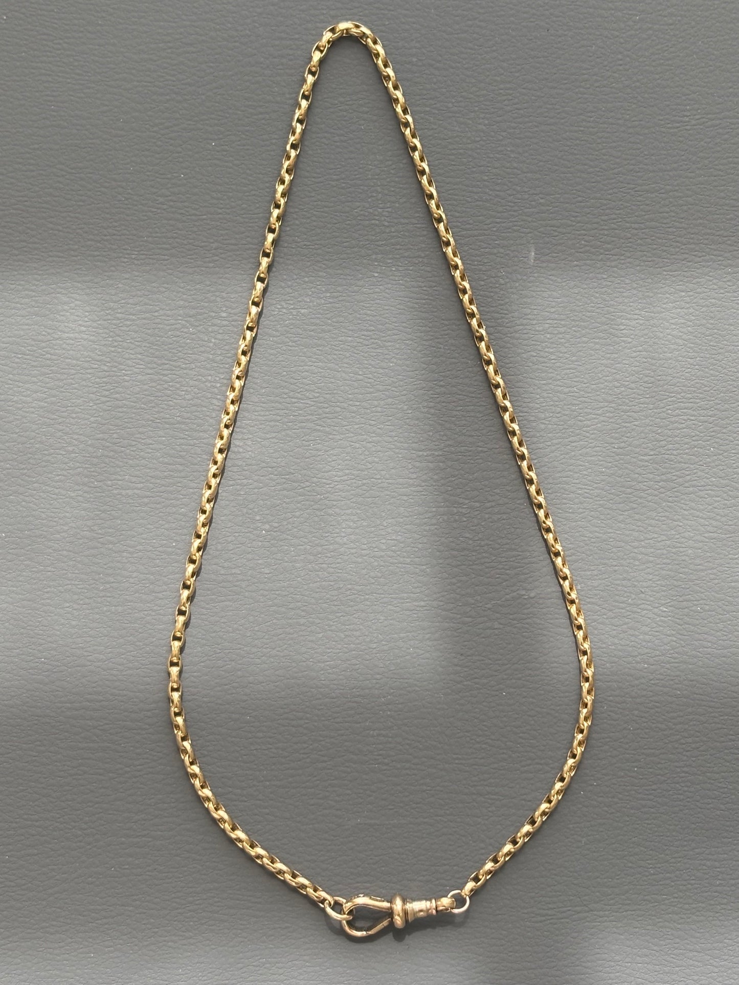 Antique 9k Gold Guard Chain Necklace w/ Dog Clip