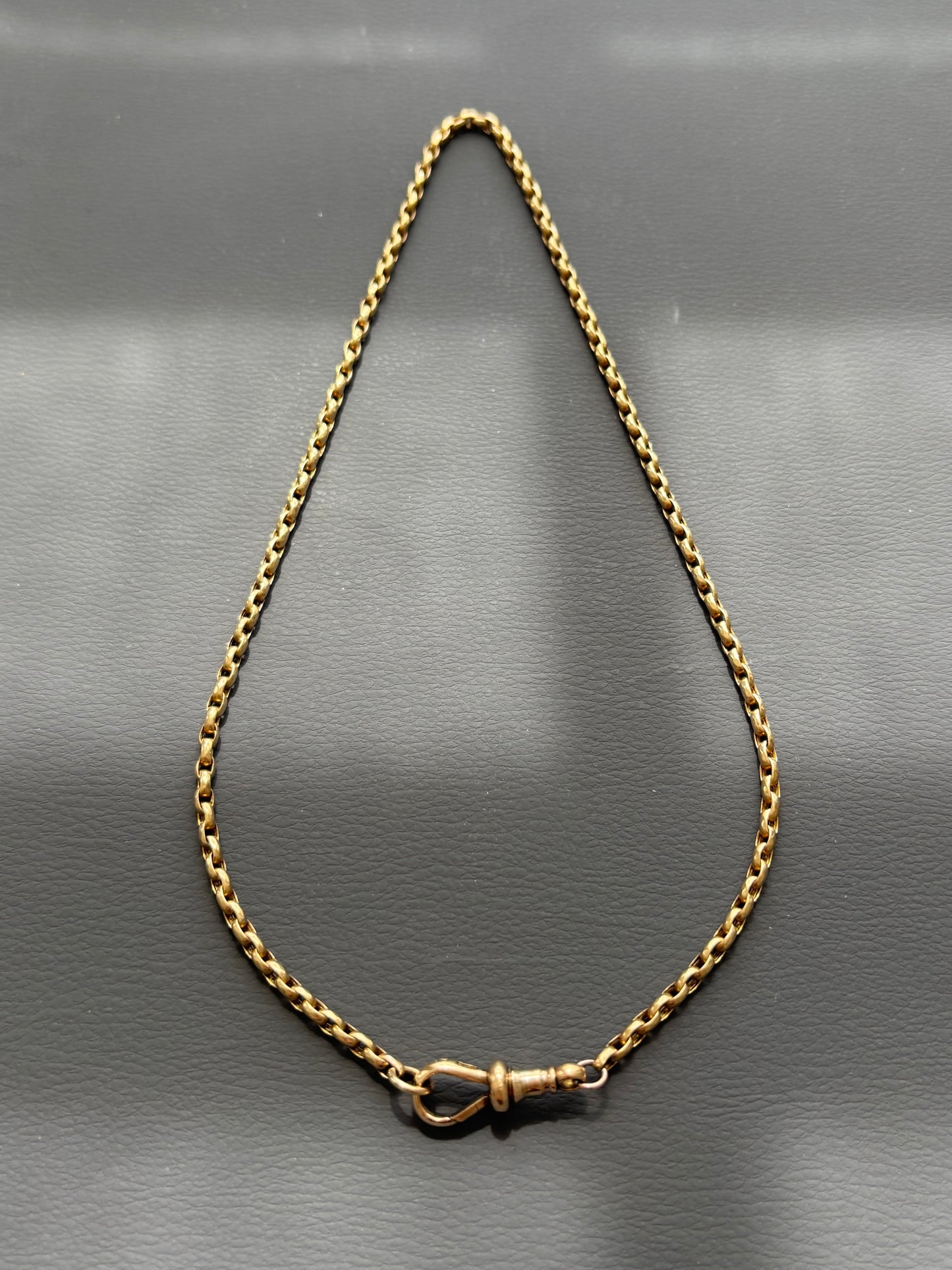 Antique 9k Gold Guard Chain Necklace w/ Dog Clip