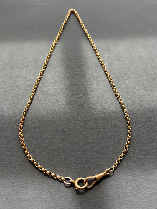 Antique 9k Gold Guard Chain Necklace