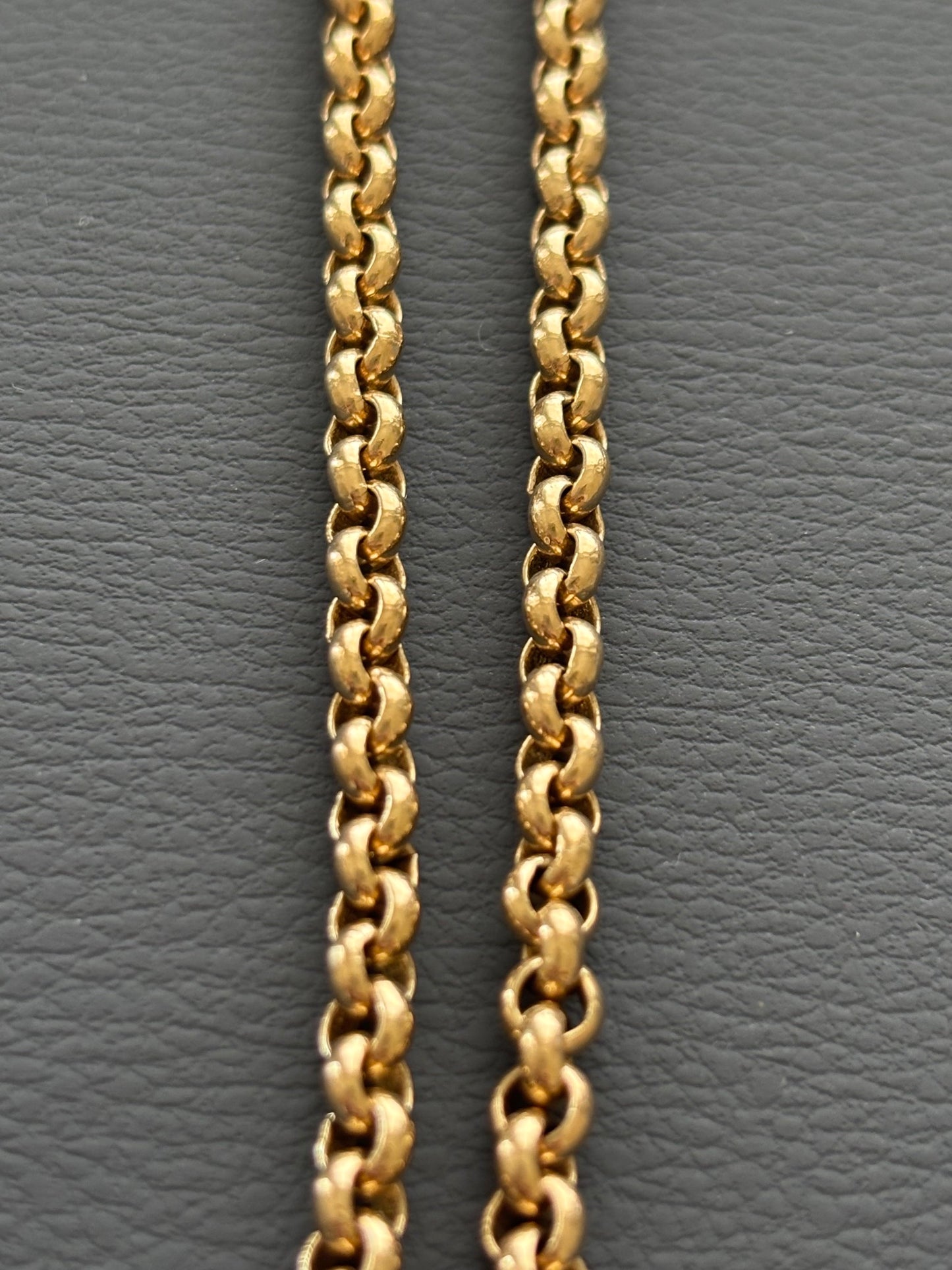 Vintage 9k Gold Belcher / Rolo Chainn Necklace
