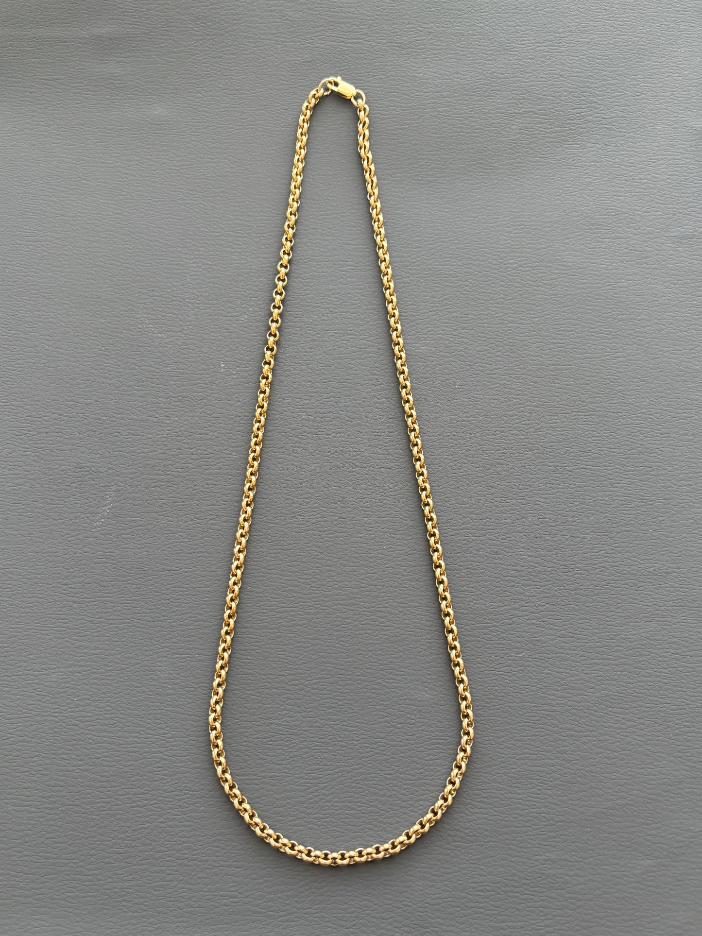 Vintage 9k Gold Belcher / Rolo Chainn Necklace