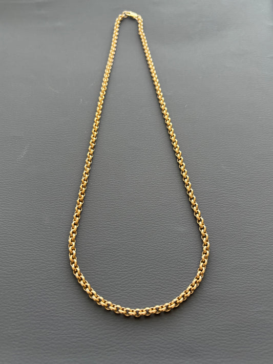 Vintage 9k Gold Belcher / Rolo Chainn Necklace