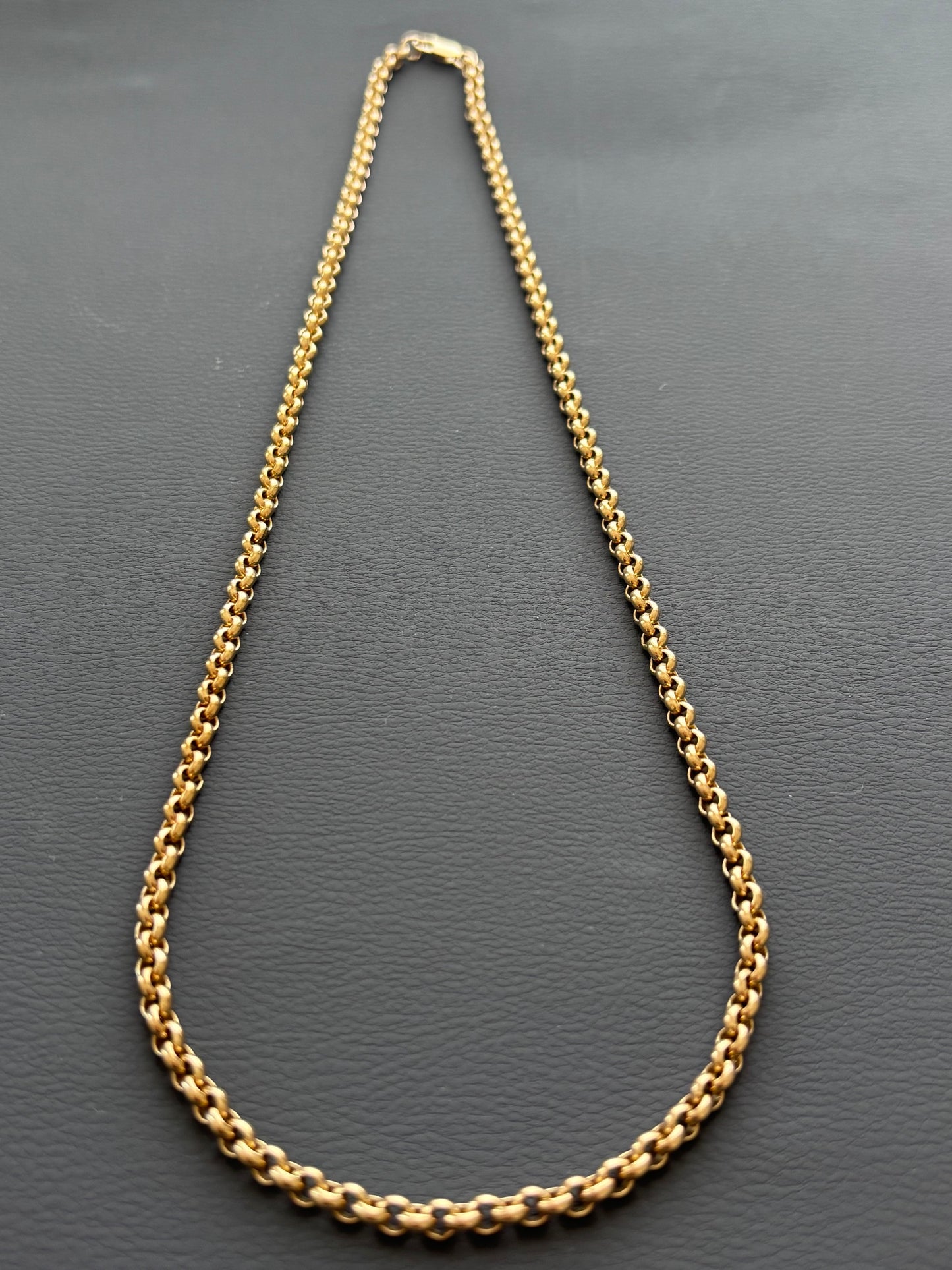 Vintage 9k Gold Belcher / Rolo Chainn Necklace