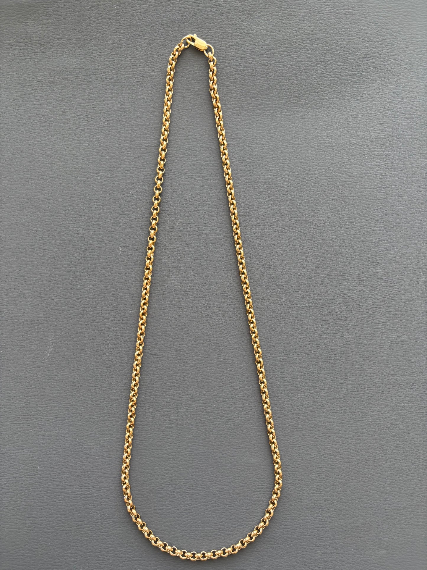 Vintage 9k Gold Belcher / Rolo Chainn Necklace