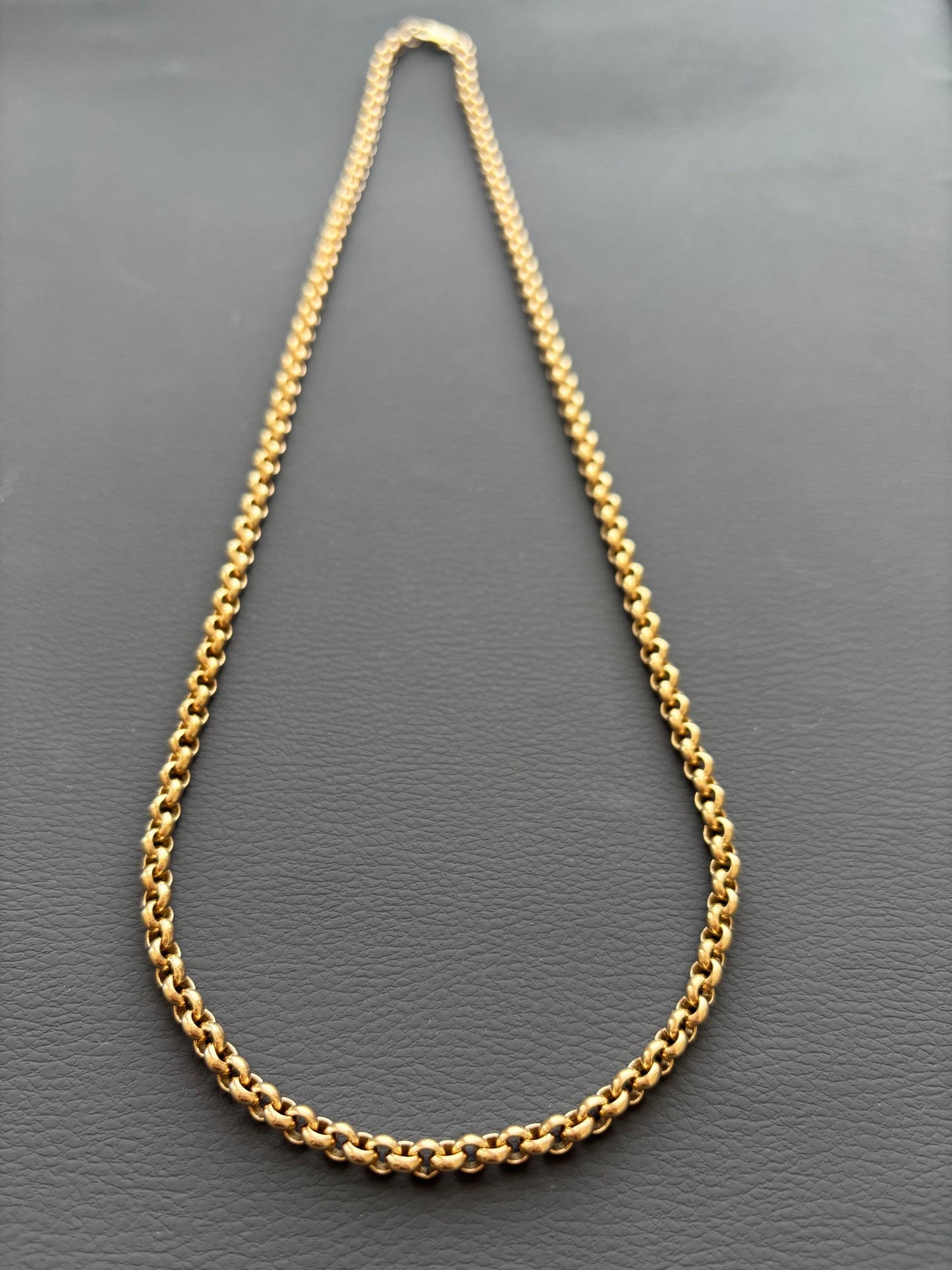 Vintage 9k Gold Belcher / Rolo Chainn Necklace
