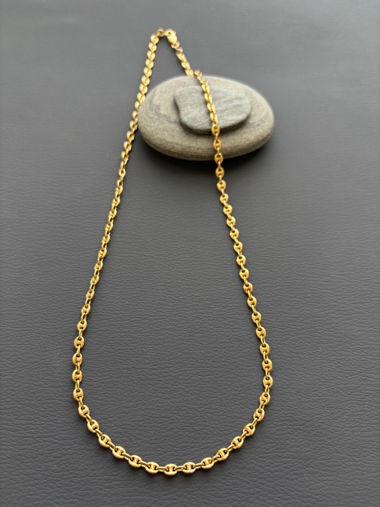 Vintage Vieri Italian 18k Gold Mariner Chain Necklace