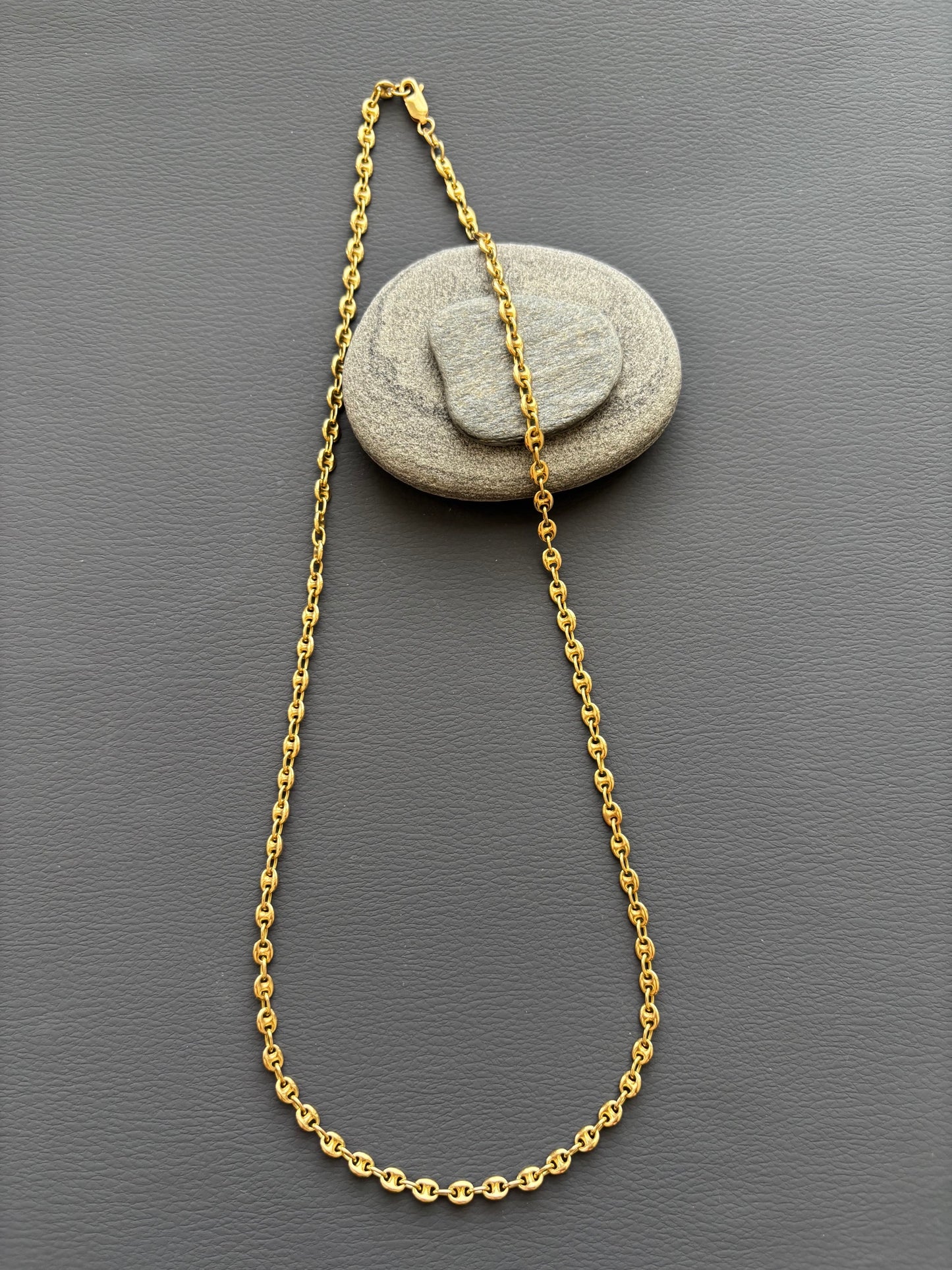 Vintage Vieri Italian 18k Gold Mariner Chain Necklace
