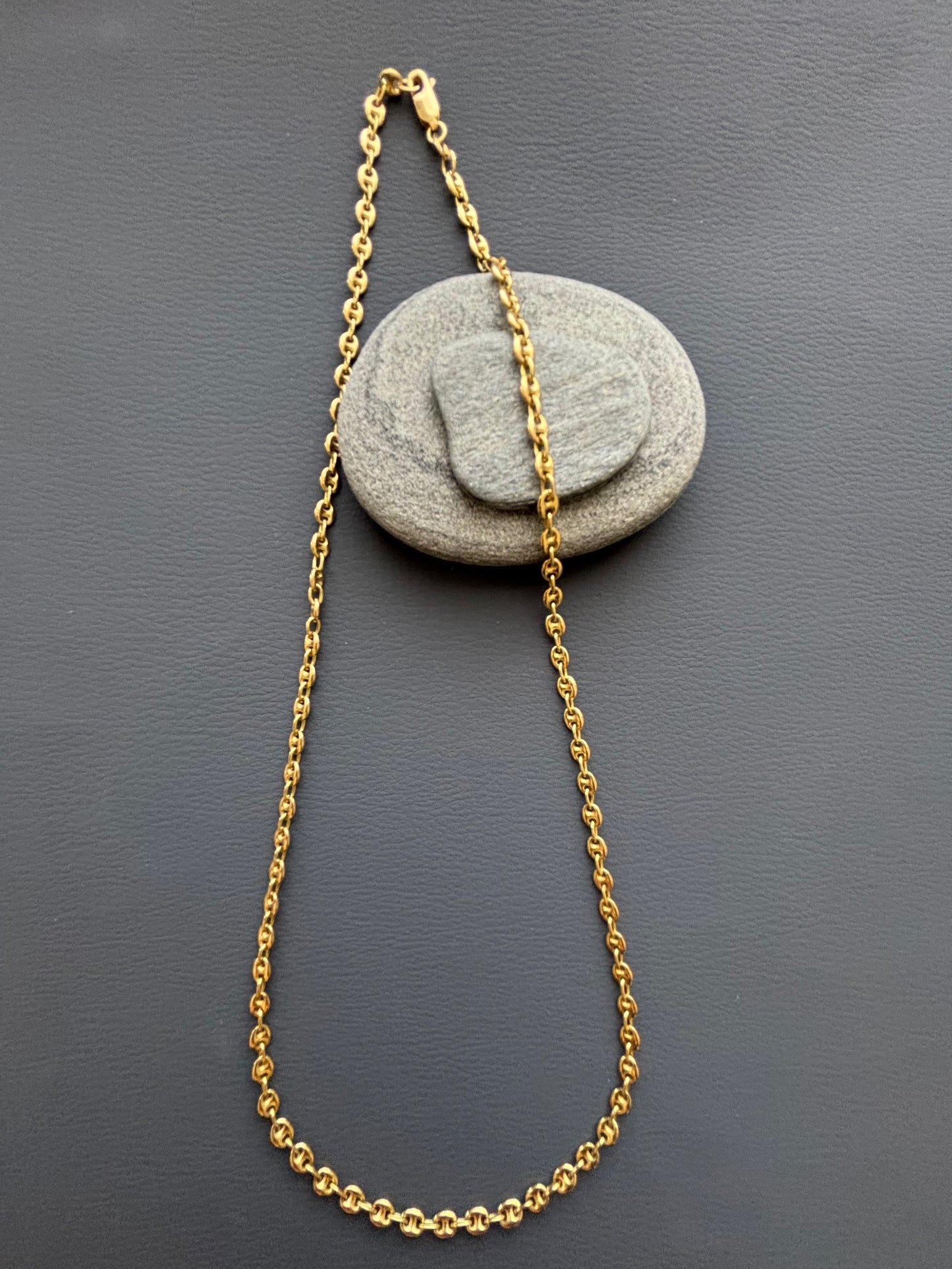 Vintage Vieri Italian 18k Gold Mariner Chain Necklace