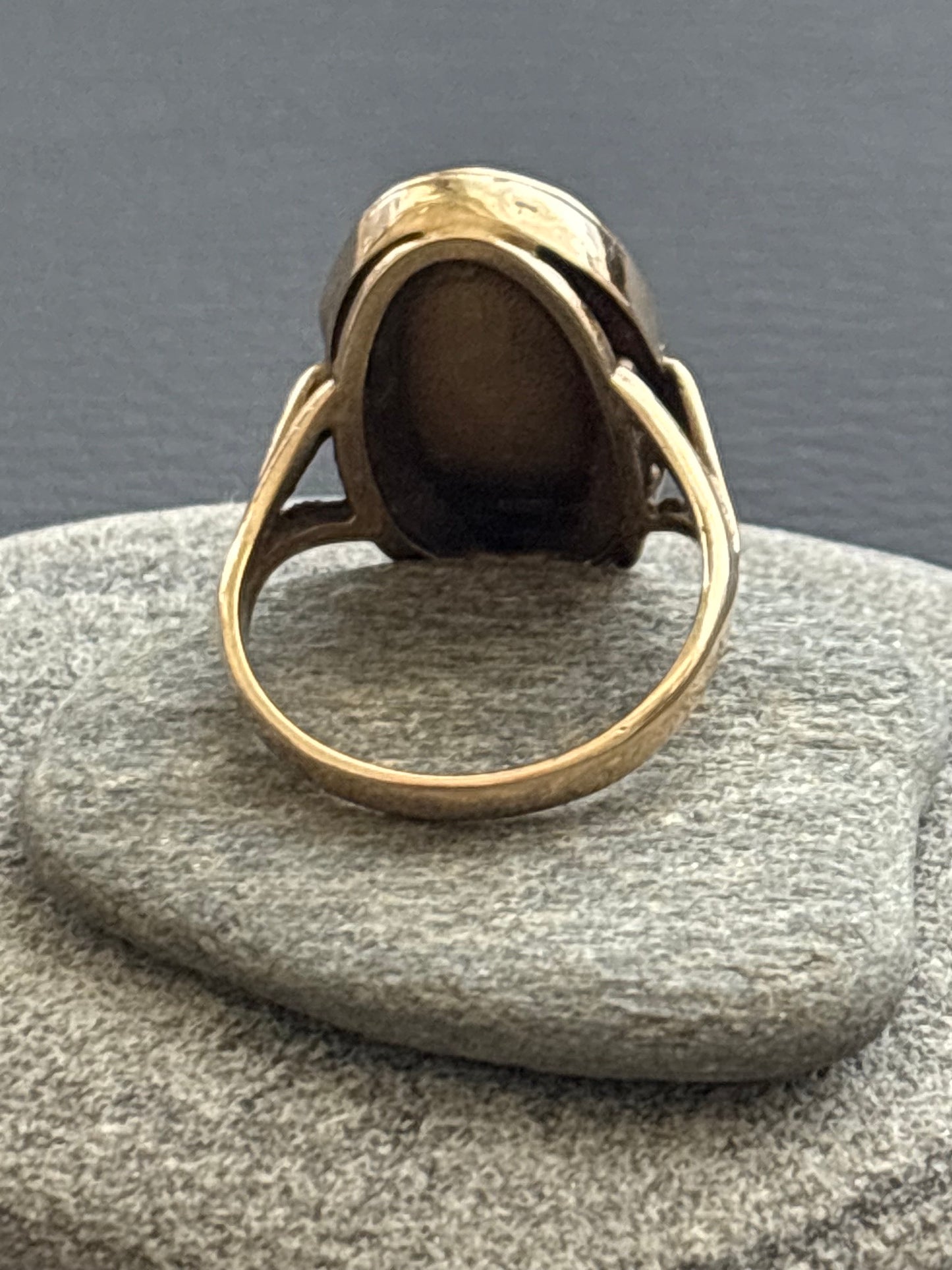Vintage 9k Gold Locket Ring