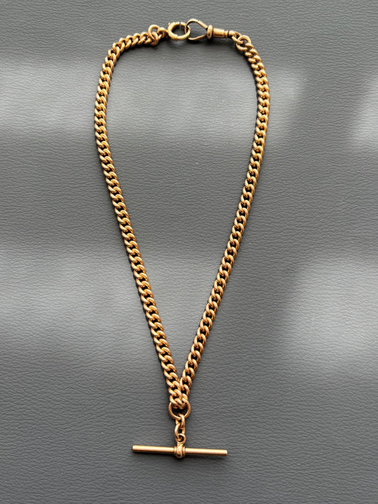 9k Gold Albert / Watch Chain Necklace