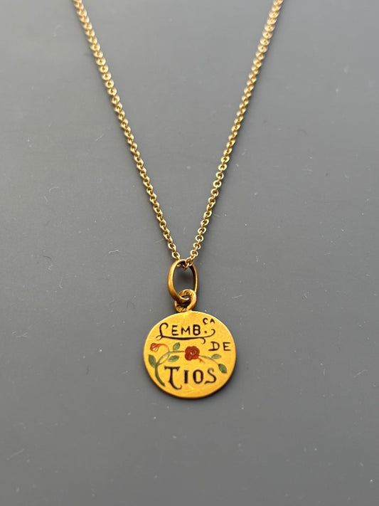 Vintage 19k Gold Portuguese Charm Lemb ca de tios