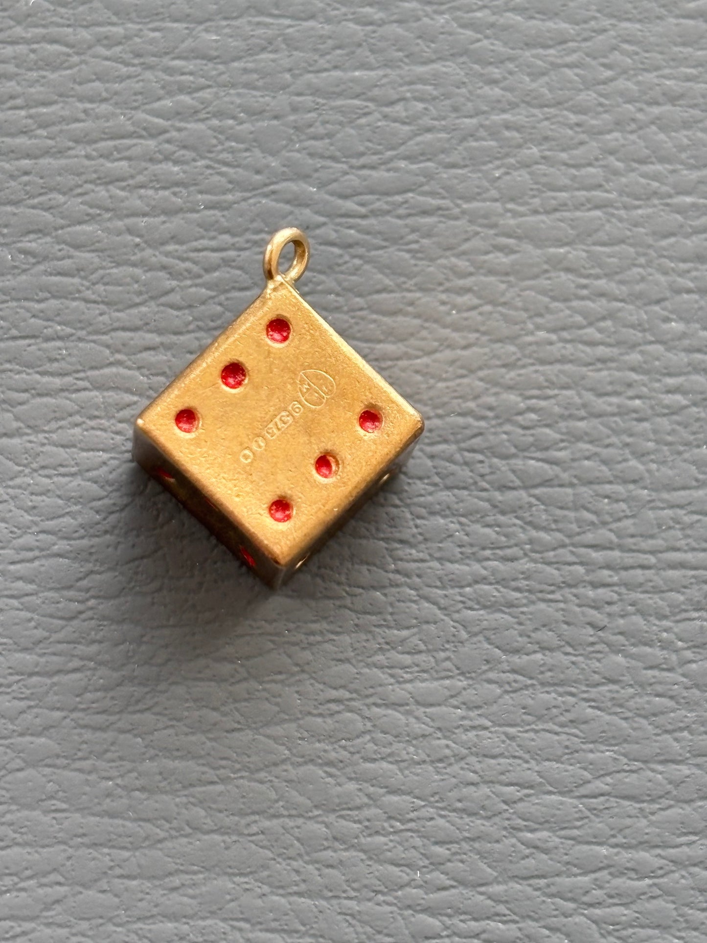 9k Gold Dice Charm Pendant