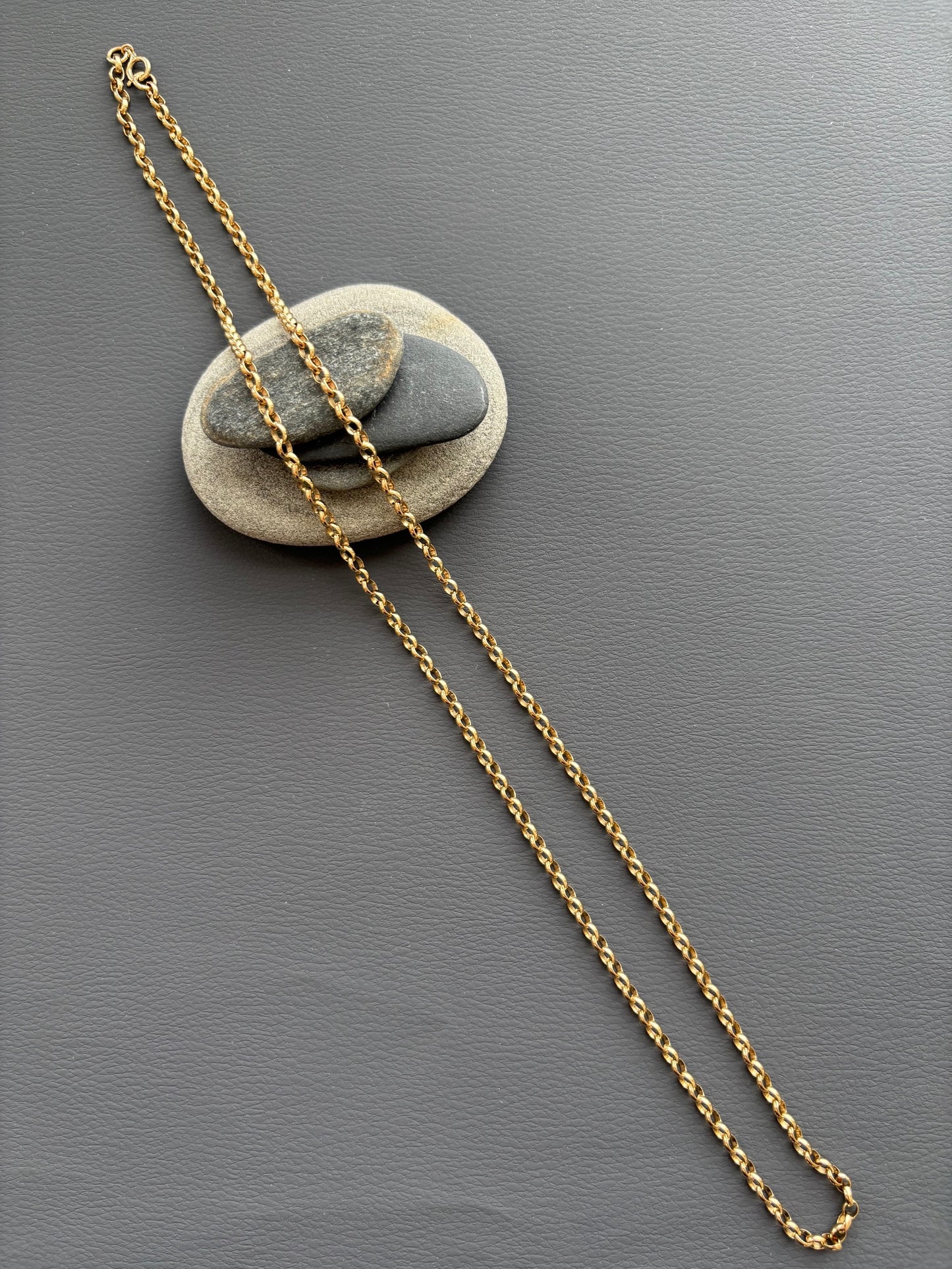 9k Gold Faceted Rolo Chain