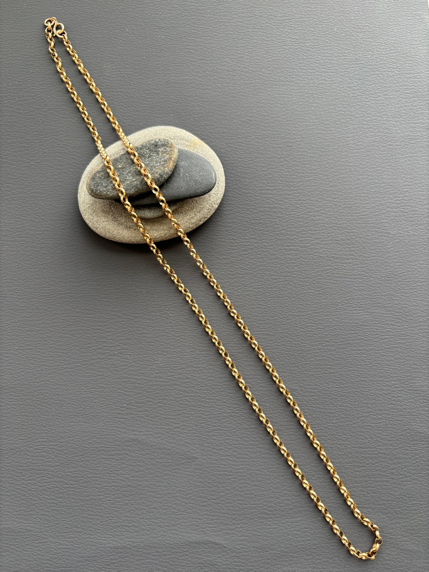 9k Gold Faceted Rolo Chain