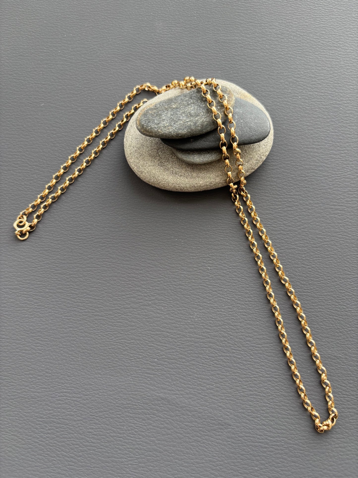 9k Gold Faceted Rolo Chain