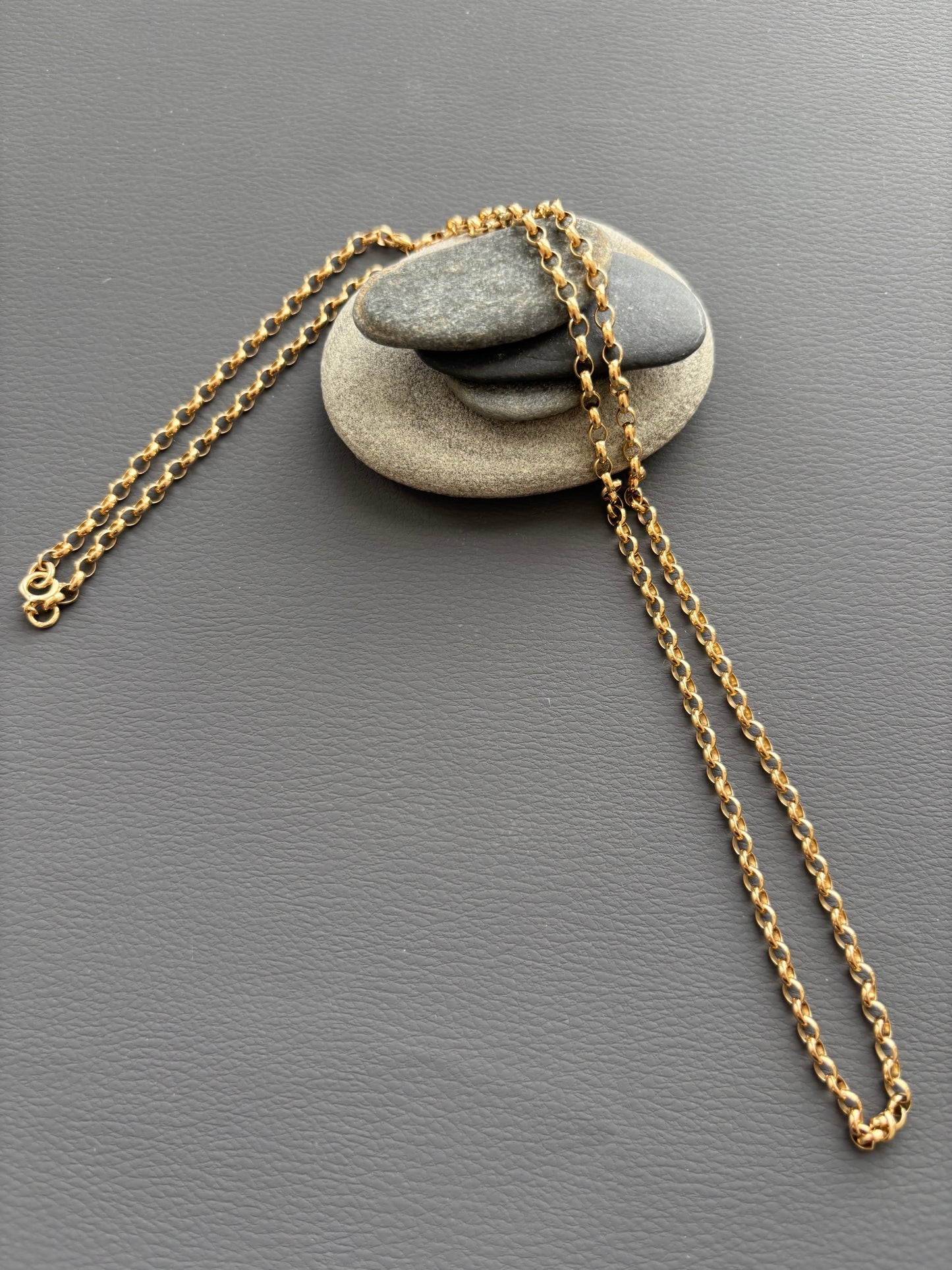 9k Gold Faceted Rolo Chain