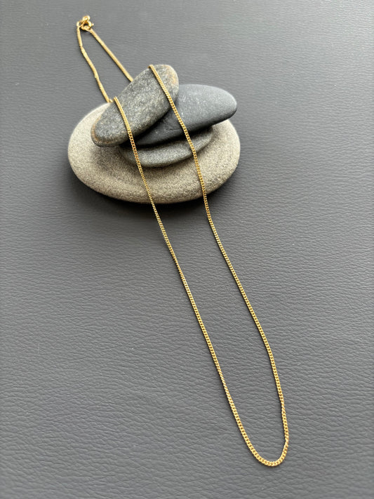 18k Gold Vintage Mini Curb Chain
