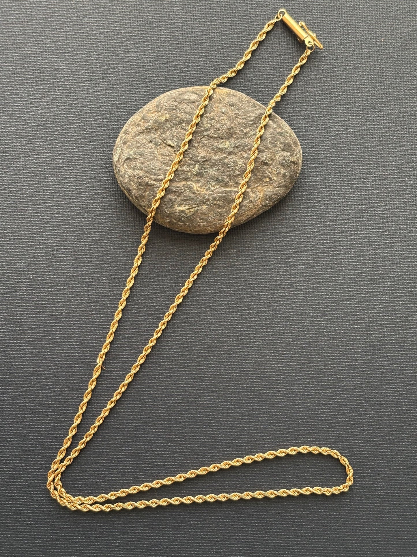 Vintage 14k Gold Rope Chain w/ Barrel Clasp