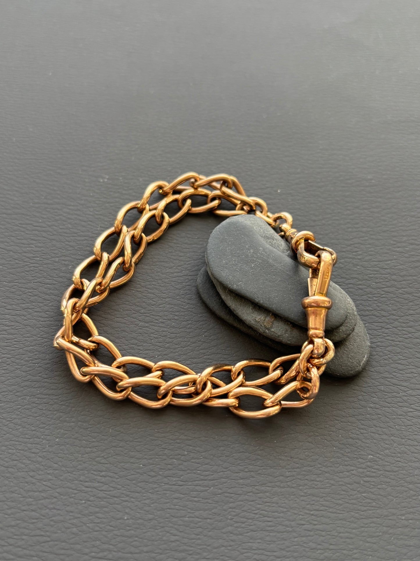 Antique Victorian 9k Gold Double Wrap Bracelet