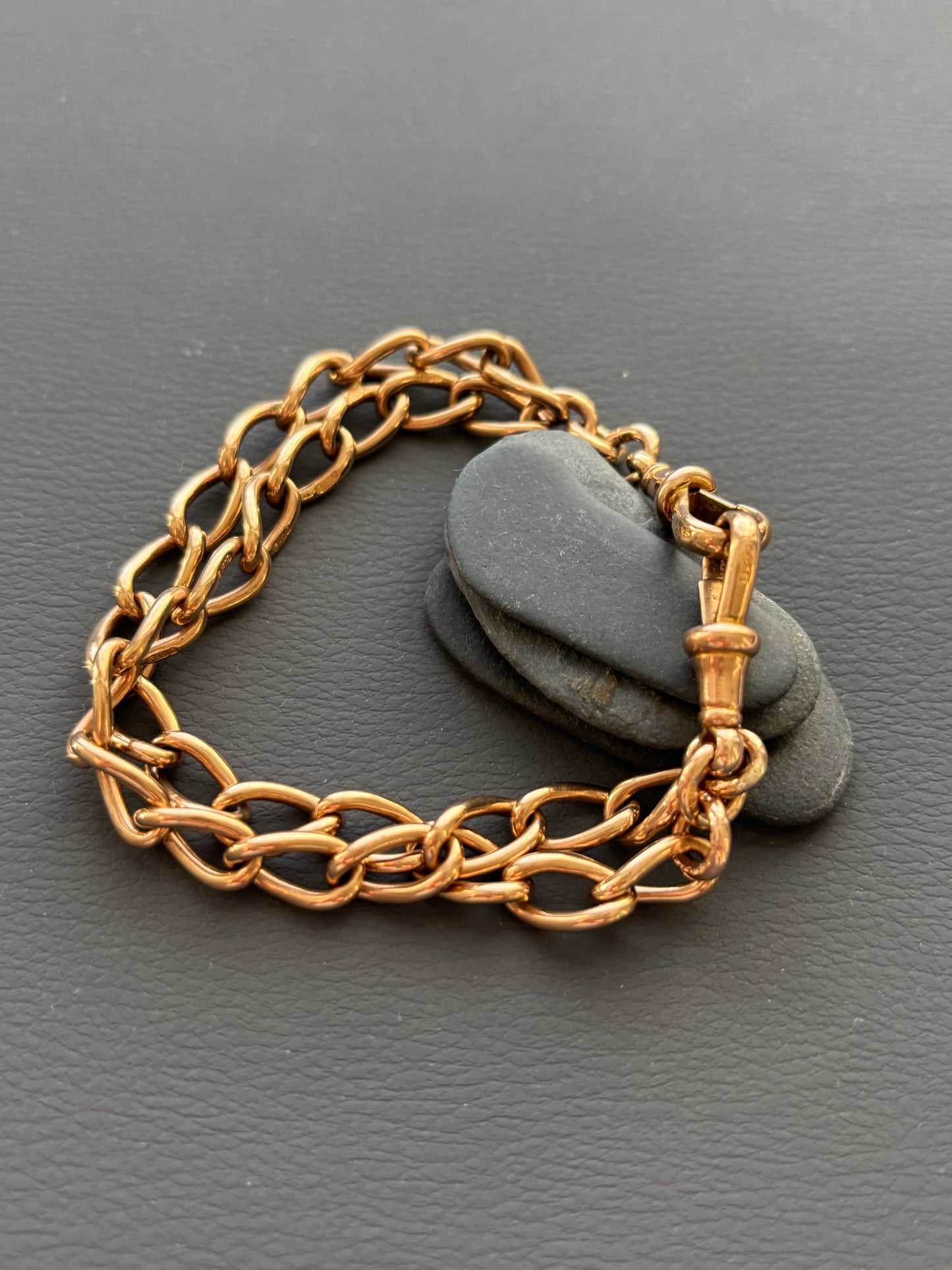 Antique Victorian 9k Gold Double Wrap Bracelet