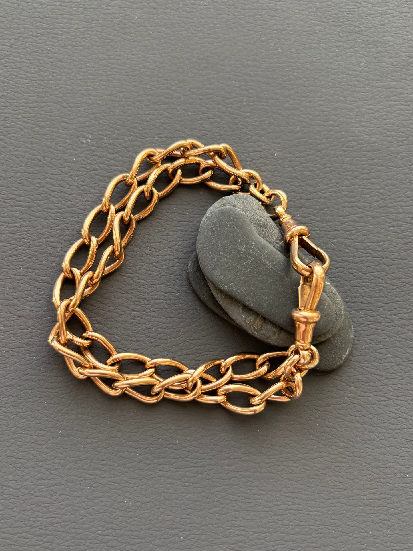 Antique Victorian 9k Gold Double Wrap Bracelet