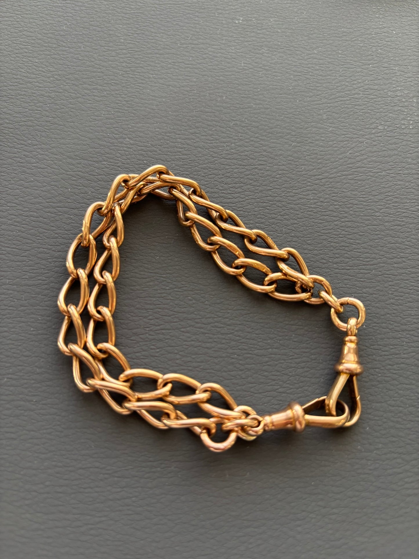Antique Victorian 9k Gold Double Wrap Bracelet
