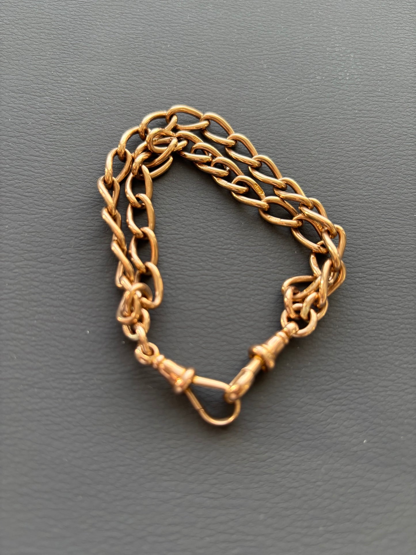 Antique Victorian 9k Gold Double Wrap Bracelet