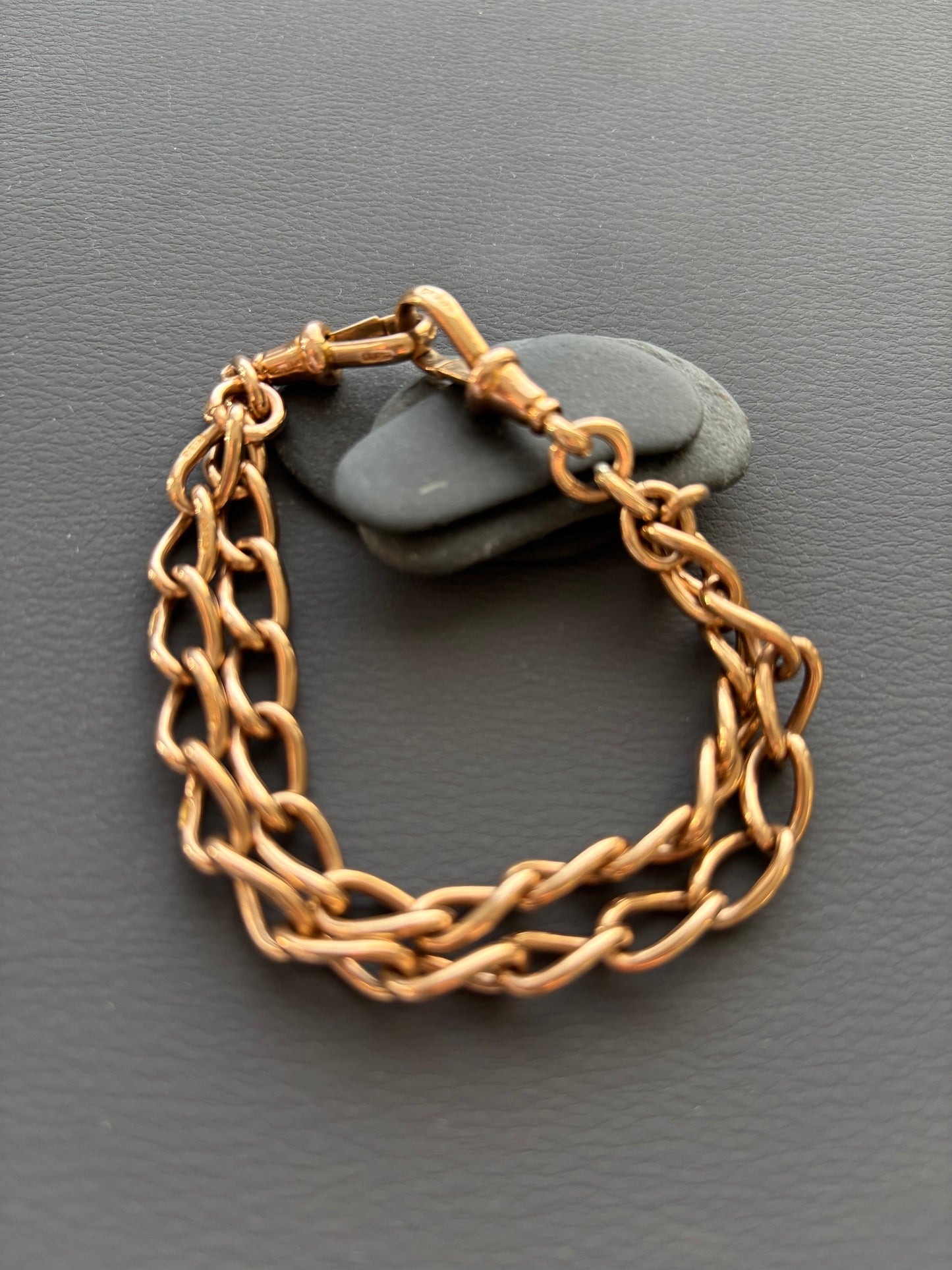 Antique Victorian 9k Gold Double Wrap Bracelet