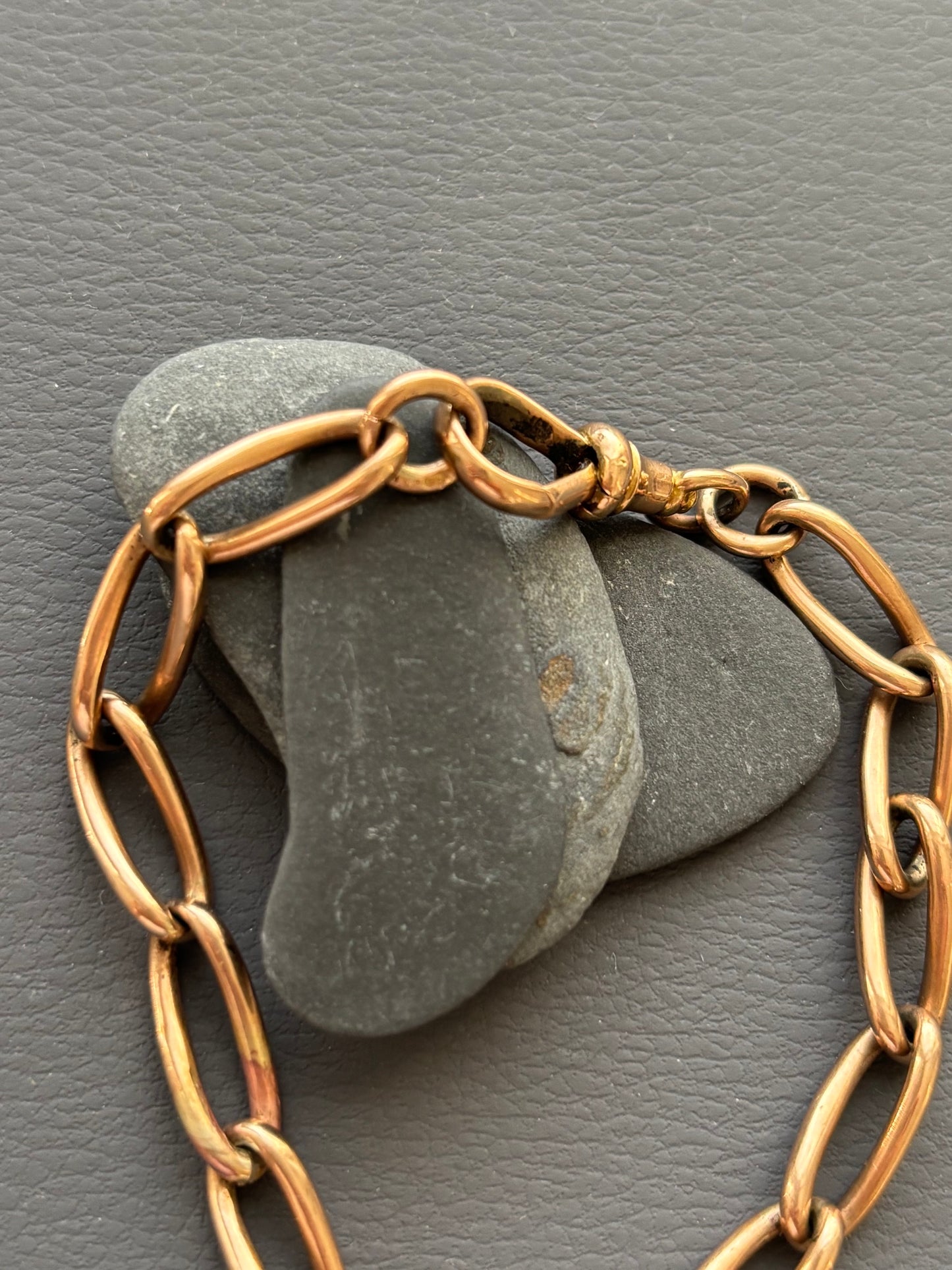 Antique 12k Gold T-Bar Chain Bracelet