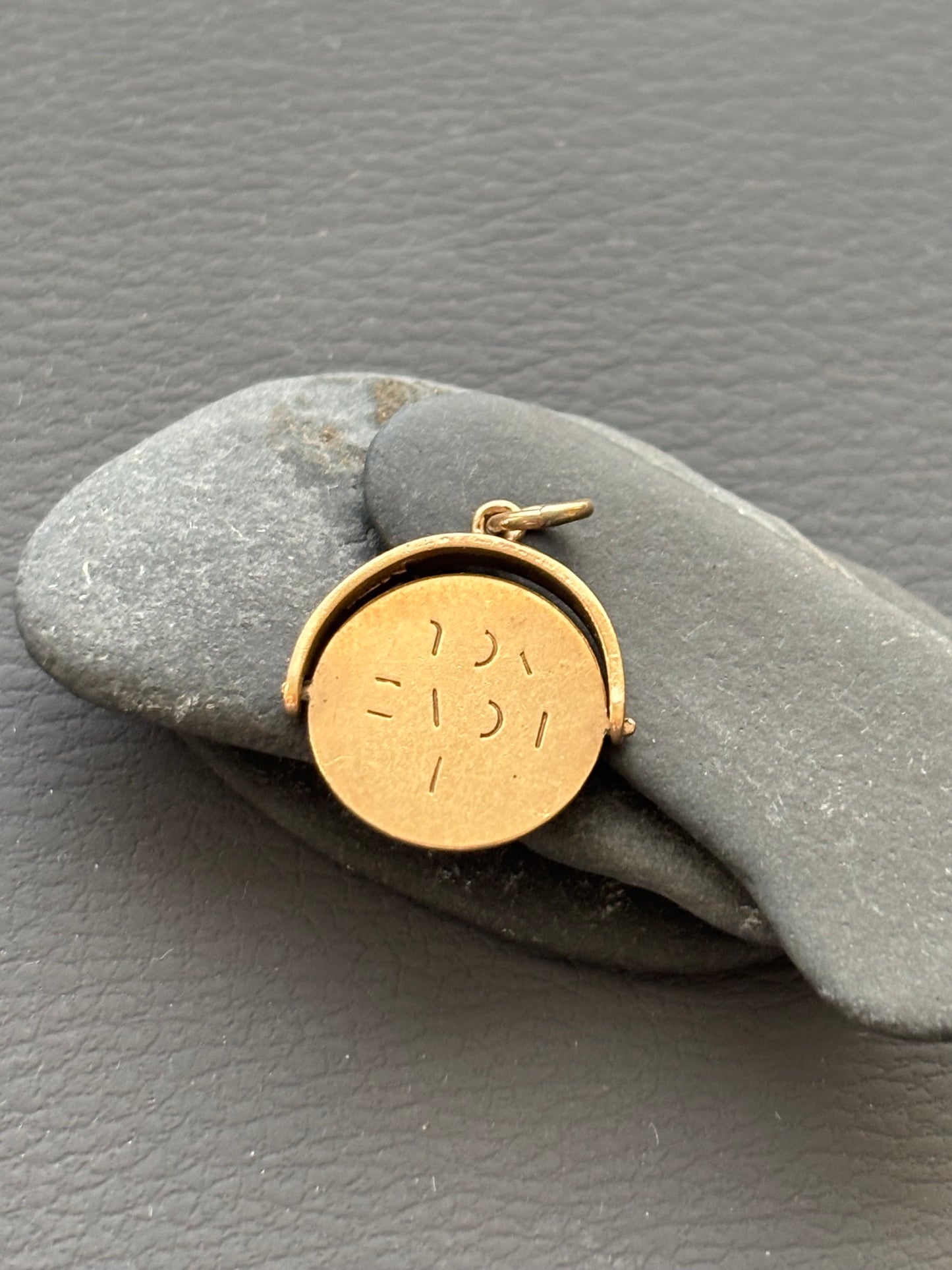Vintage 9k Gold 'I Love You' Spinner Charm