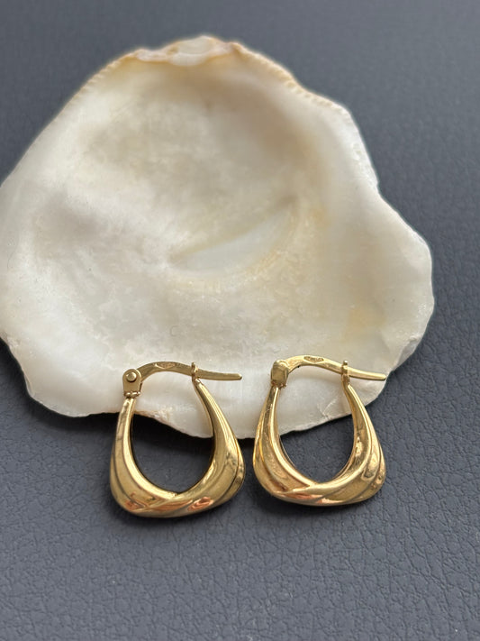 9k Gold Loop Earrings