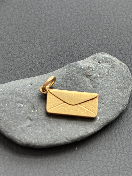 Vintage 9k Gold Mini Envelope Charm