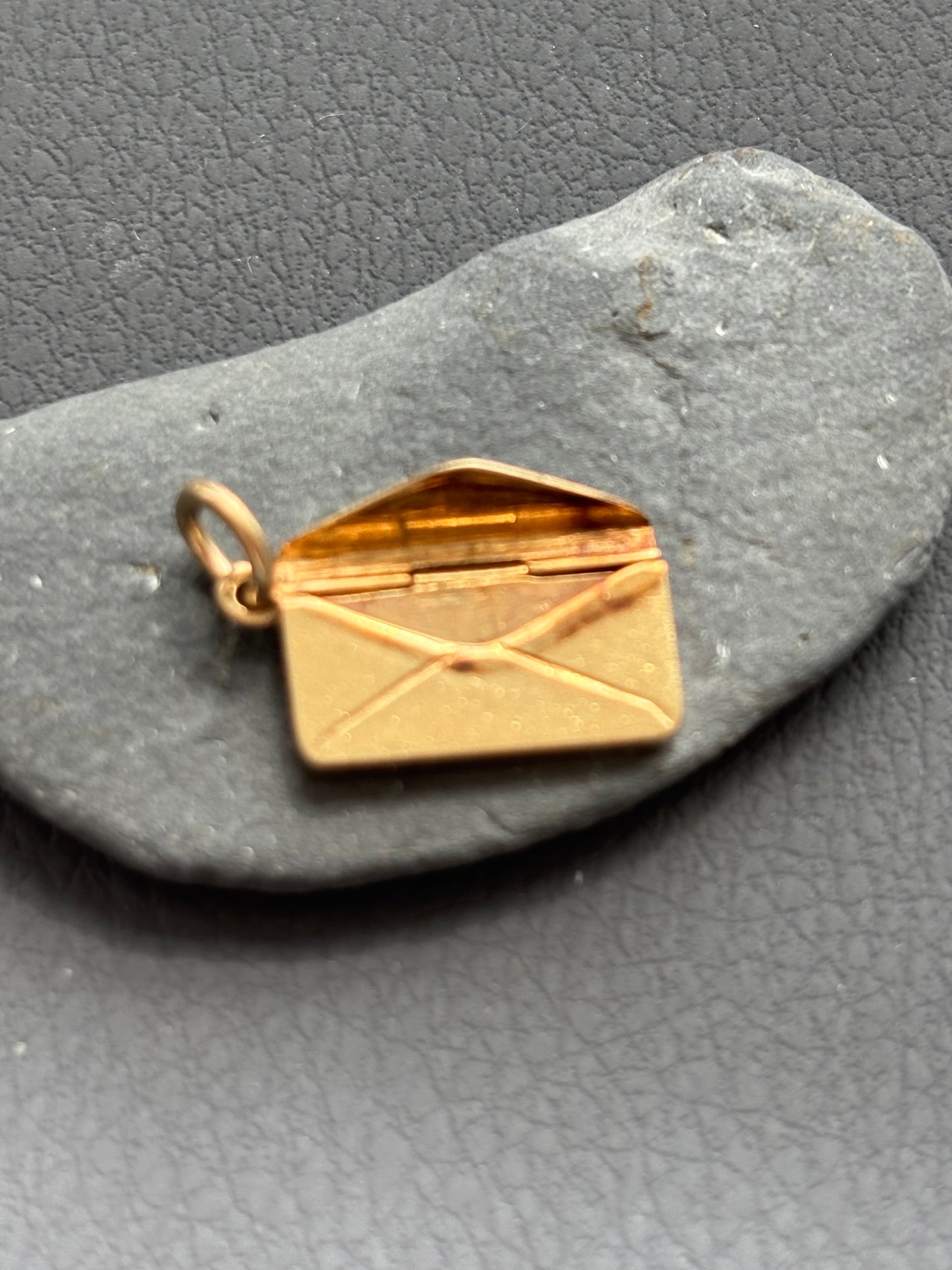 Vintage 9k Gold Mini Envelope Charm