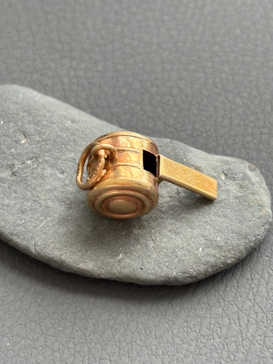 Vintage 9k Gold Whistle Charm