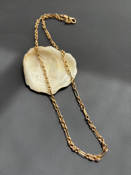 9k Gold Trombone & Rolo Link Chain