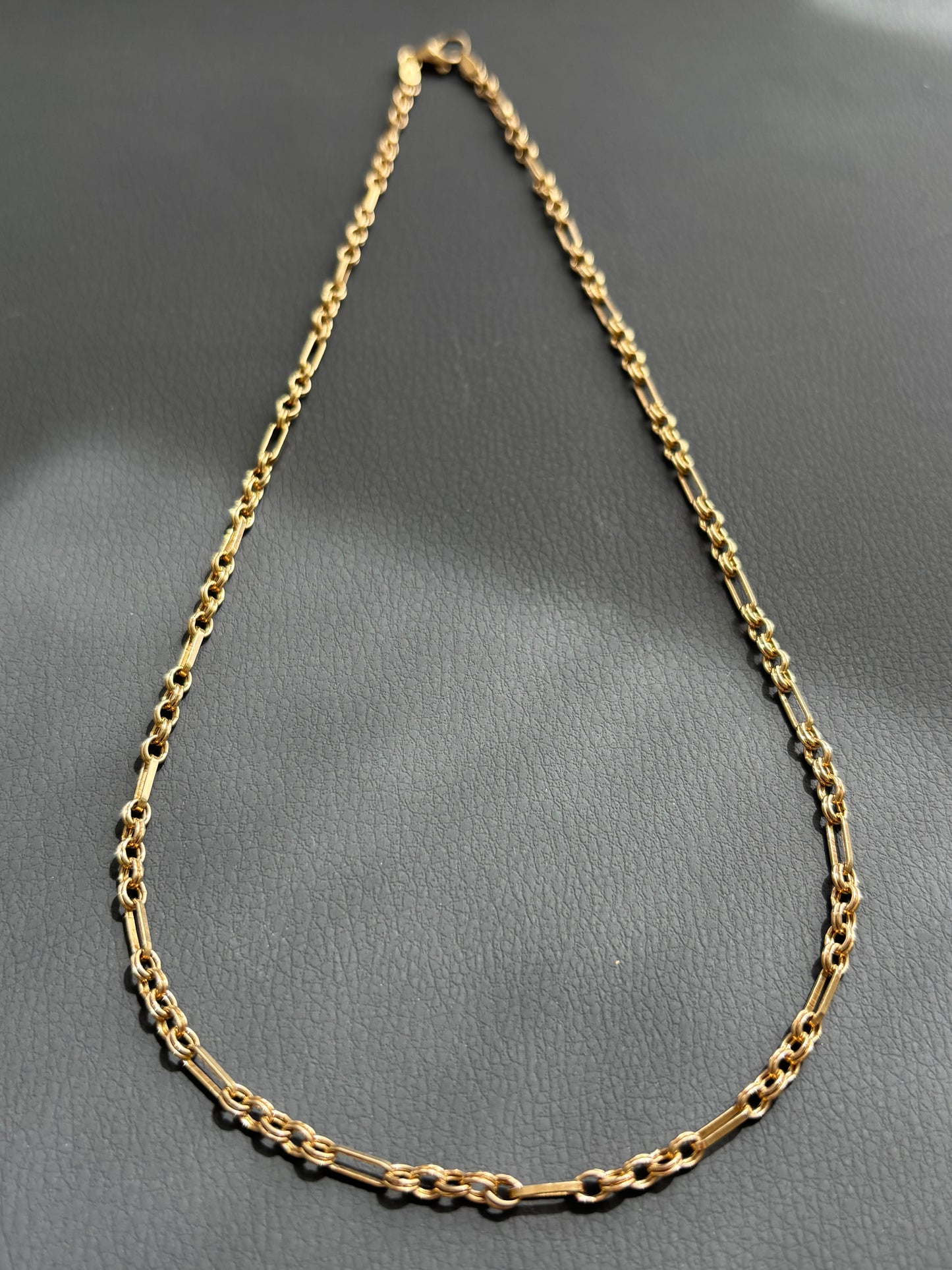 9k Gold Trombone & Rolo Link Chain