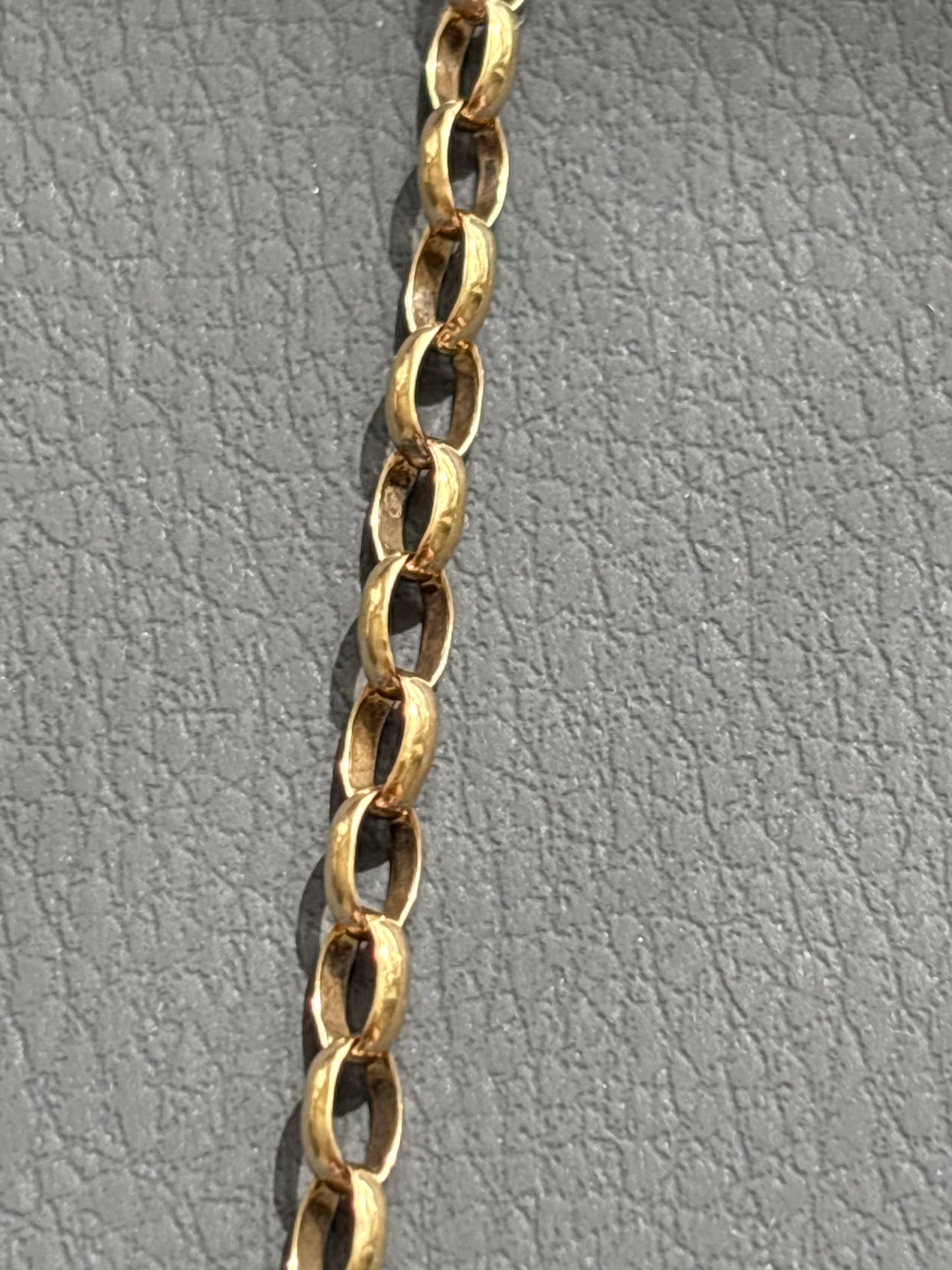 Vintage 9k Gold Rolo / Belcher Chain Necklace